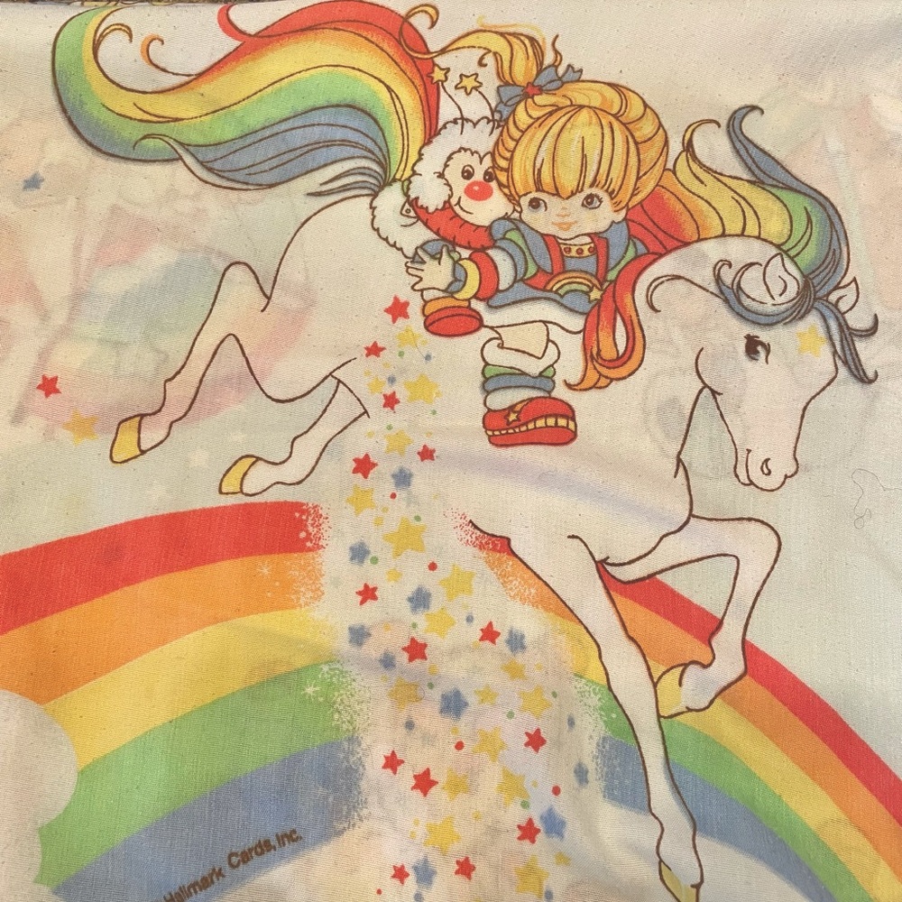 VTG Rainbow Brite Full Size Flat Sheet